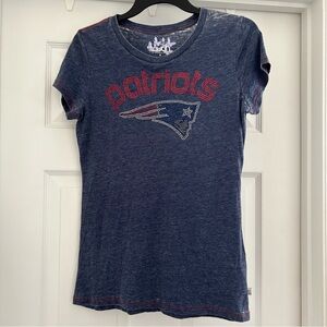 New England Patriots Touch by Alyssa Milano Bedazzled Shirt Women’s Size M